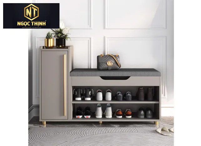 TỦ GIÀY KÈM ĐỆM NGỒI CAO CẤP